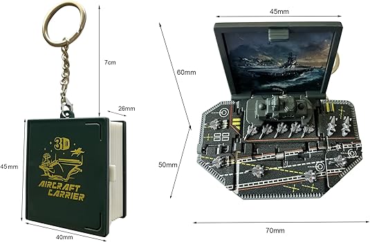 Amazon.co.jp: 3Dポップアップブックミニ空母おもちゃかわいいキー